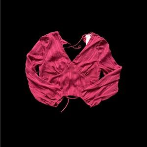 Long sleeve Open back top